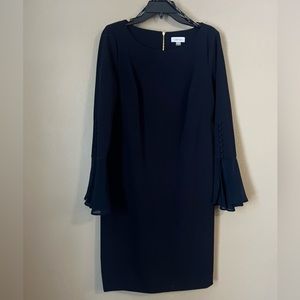 Navy blue, long sleeve Calvin Klein dress size 14